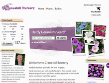 Tablet Screenshot of cranesbillnursery.com